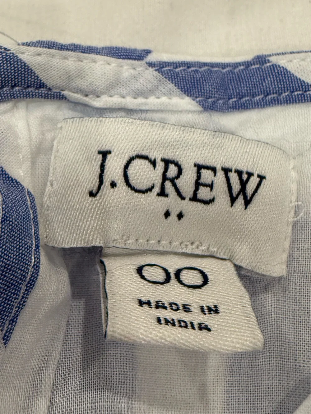 J.Crew Blue White Striped Tiered Midi Dress Sleeveless Poplin 00